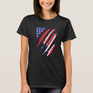 T-shirt Liberia American Grosse Drapeau USA Patriot Herita