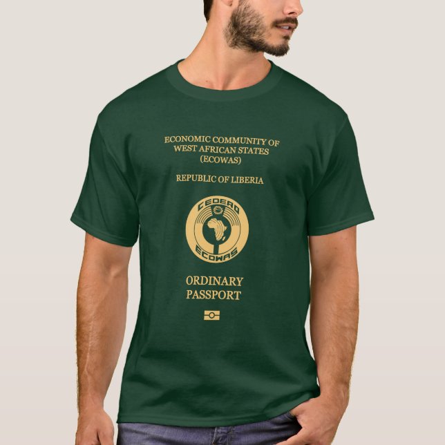 T-shirt Liberia passport (Devant)