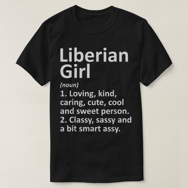 T-shirt LIBÉRIENNE FILLE LIBERIA Cadeau Funny Pays Accueil (Design devant)