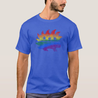 T-shirt Libertaire arc-en-ciel porc-épic en détresse fri