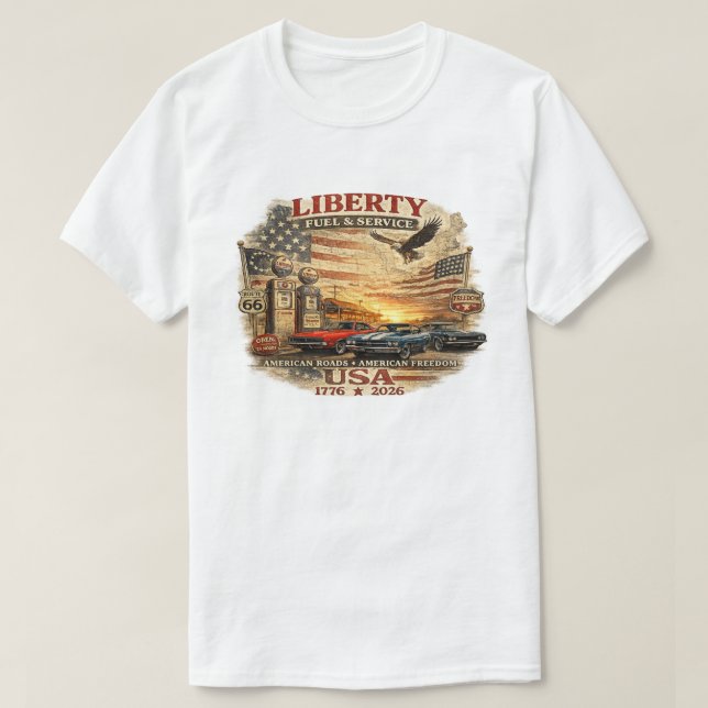 T-shirt liberté américaine  (Design devant)