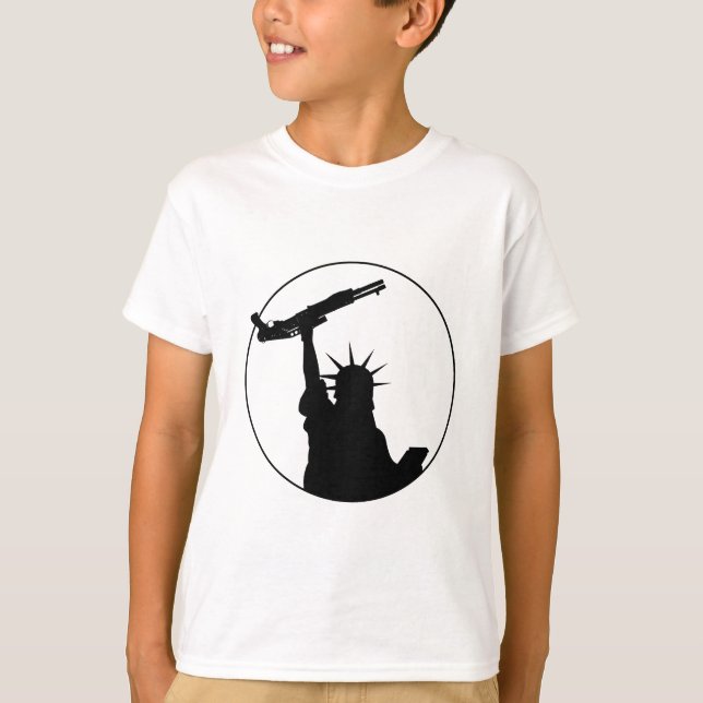 T-shirt Liberté avec le fusil de chasse (Devant)