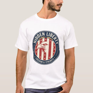 T-shirt Liberté Cachée Patriotique Illusion Optique Patrio