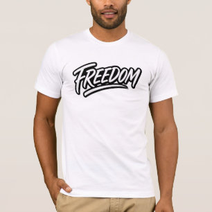 T-shirt LIBERTÉ – Calligraphie expressive et audacieuse po