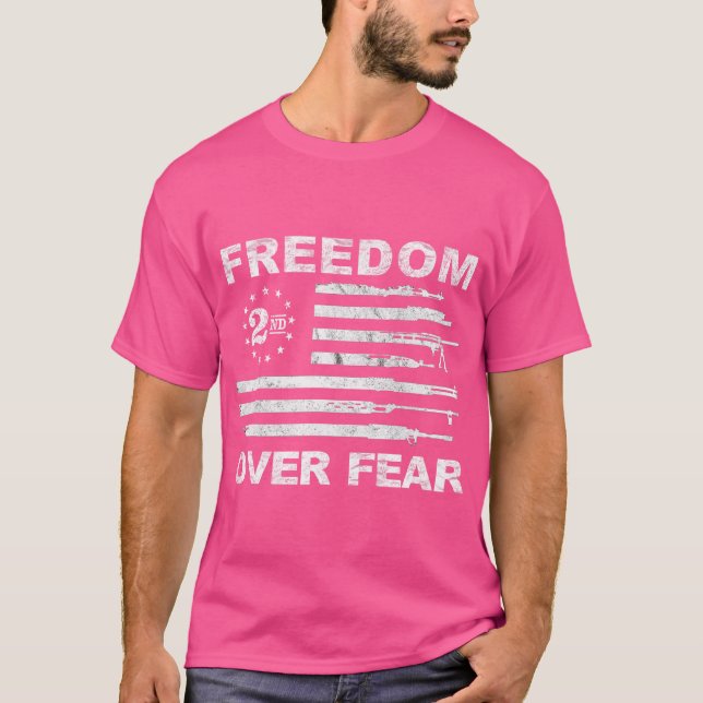 T-shirt Liberté contre la peur - 2E Amendement Patriotique (Devant)