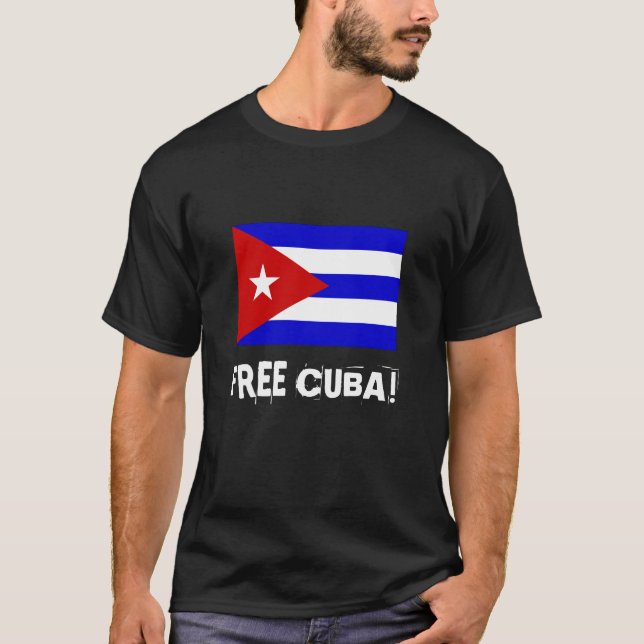 T-shirt Liberté cubaine de drapeau ! , LE CUBA LIBRE ! (Devant)