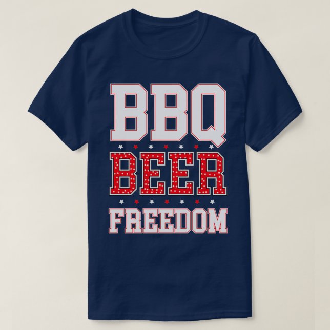 T-SHIRT LIBERTÉ DE BIÈRE BBQ 9 (Design devant)