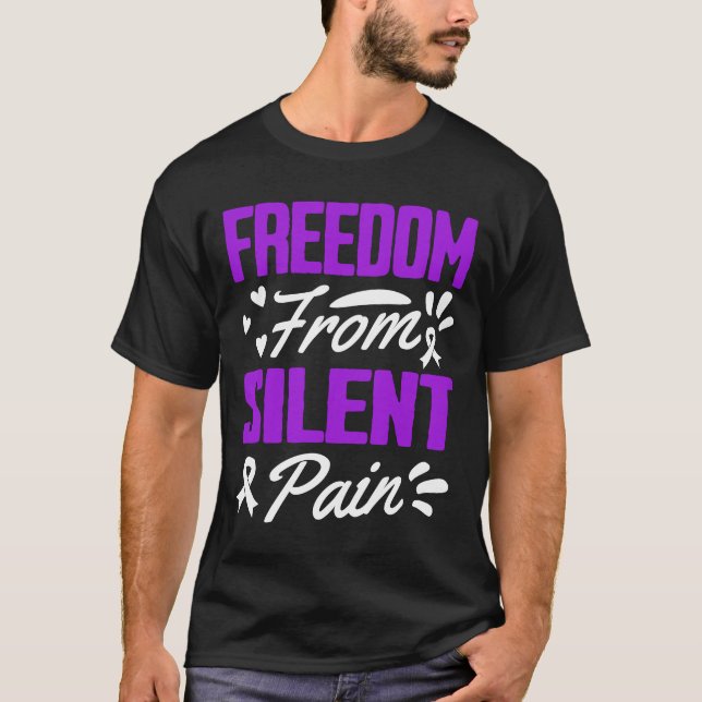 T-shirt Liberté de la douleur silencieuse (Devant)