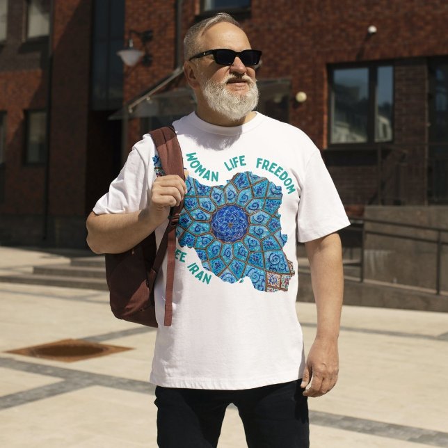 T-shirt Liberté de la vie des femmes | Persian Minakari Gr (Woman Life Freedom | Persian Minakari Green T-Shirt)