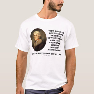 T-shirt Liberté de liberté de Thomas Jefferson de citati
