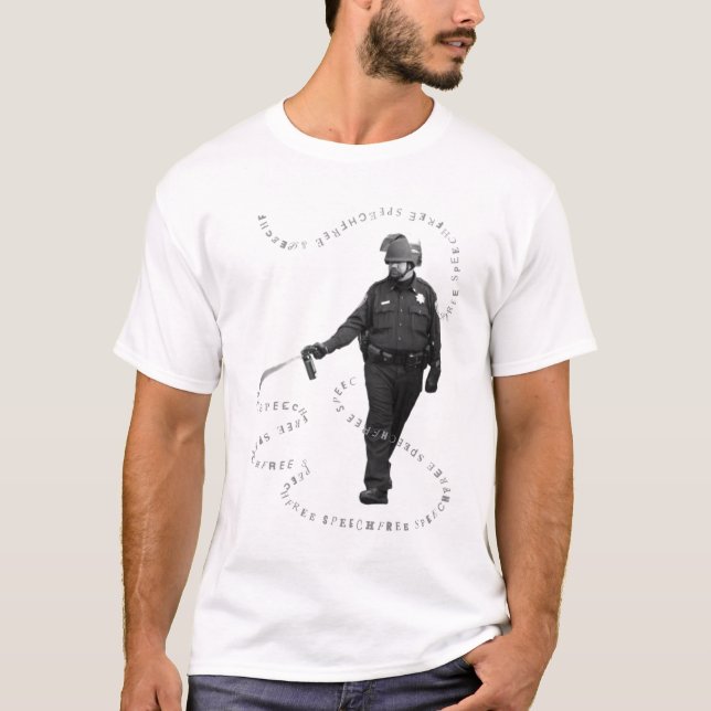 T-shirt Liberté de parole avec une torsion de spray au (Devant)