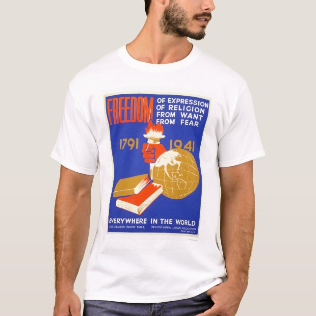 T-shirt Liberté de Roosevelt pour chacun des WPA 1941 (Devant)