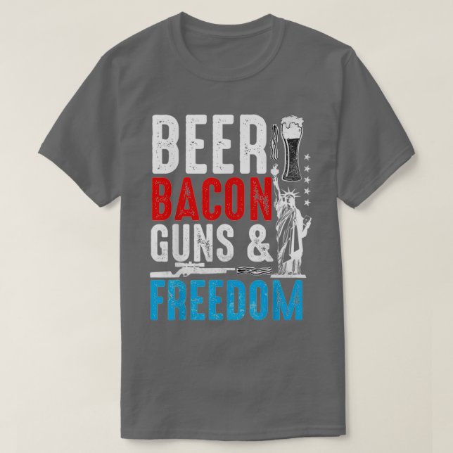 T-shirt Liberté des armes à feu Bacon (Design devant)