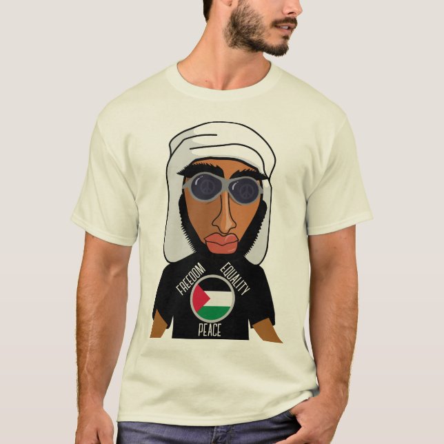 T-shirt Liberté Égalité Paix Personnalisée Palestine (Devant)