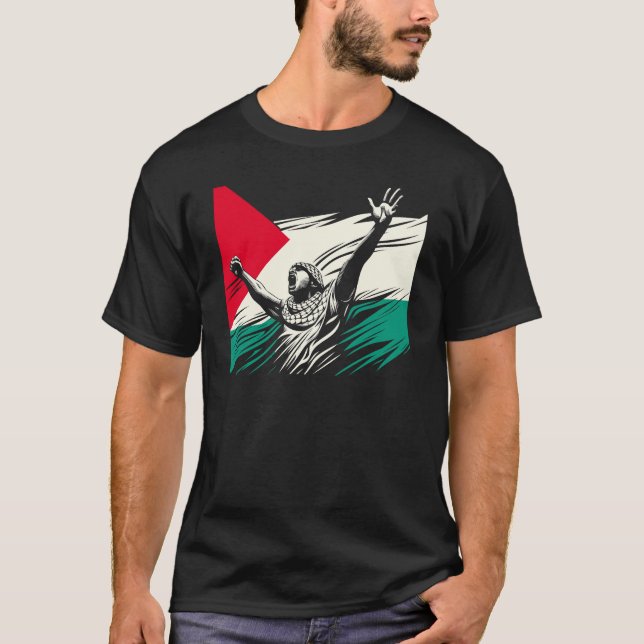 T-shirt Liberté en mouvement Palestine (Devant)