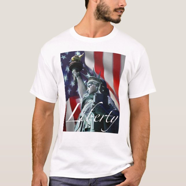 T-shirt Liberté et drapeau (Devant)