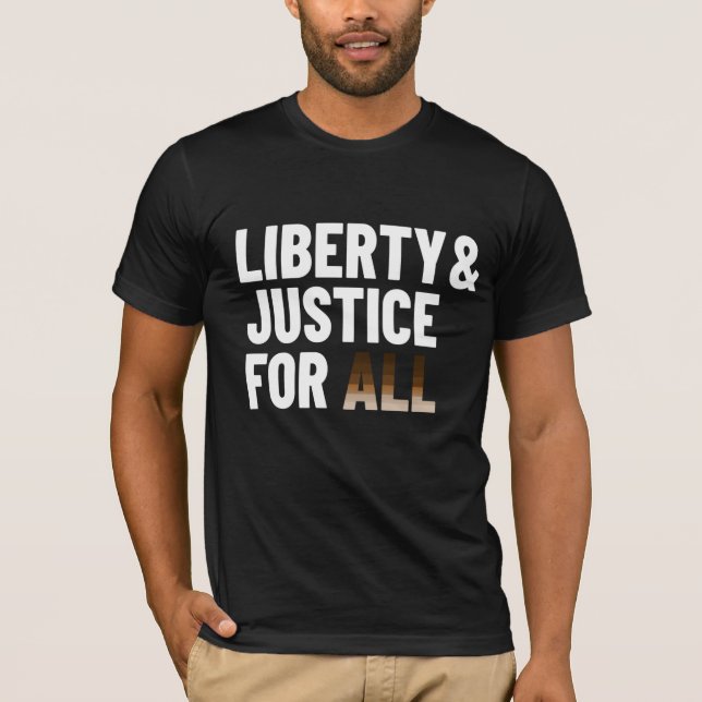 T-shirt Liberté et justice pour tous (Devant)