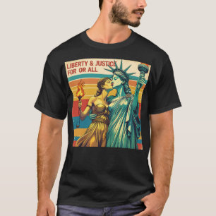 T-shirt Liberté et justice pour tous vintages