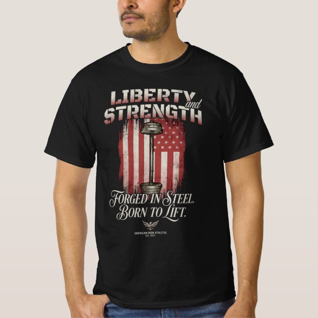 T-shirt Liberté Force Acier Forgé | American Iron Athl (Devant)
