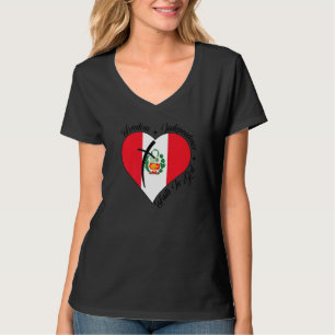 T-shirt Liberté Indépendance Foi En Dieu Pérou Chrétien