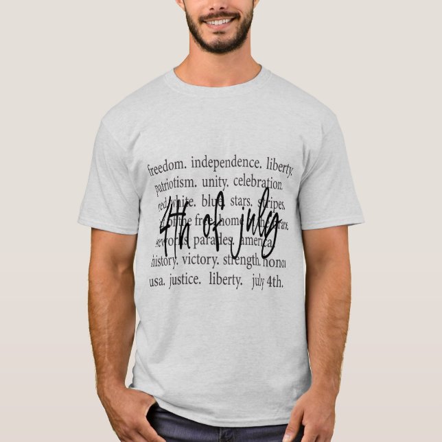 T-shirt Liberté, Indépendance, Liberté 4 juillet (Devant)