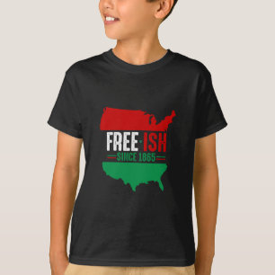 T-shirt Liberté libre Carte Usa Junetdix Black Afican Am