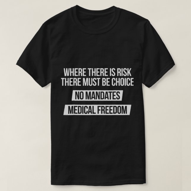 T-shirt Liberté Médicale Non Obligatoire Antivaccination ( (Design devant)
