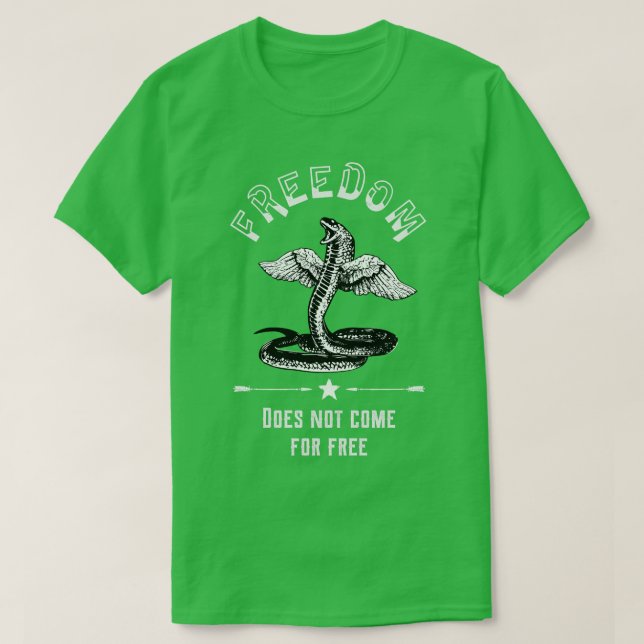 T-shirt Liberté ne vient pas libre serpent Liberté (Design devant)