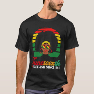 T-shirt Liberté noire, c'est libre depuis 1865 Juneteenth