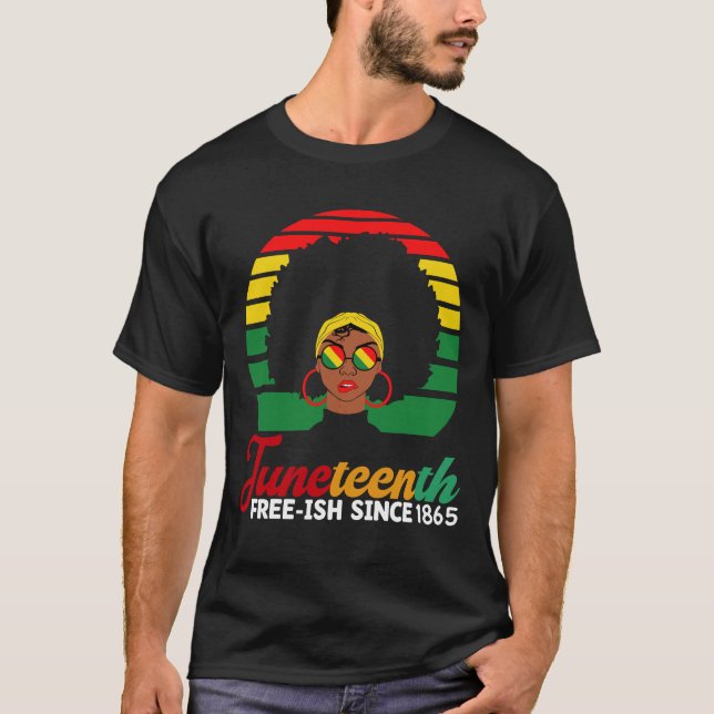 T-shirt Liberté noire, c'est libre depuis 1865 Juneteenth (Devant)