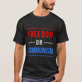 T-shirt Liberté Ou Communisme Drôle Élection 2024 Trump Vs