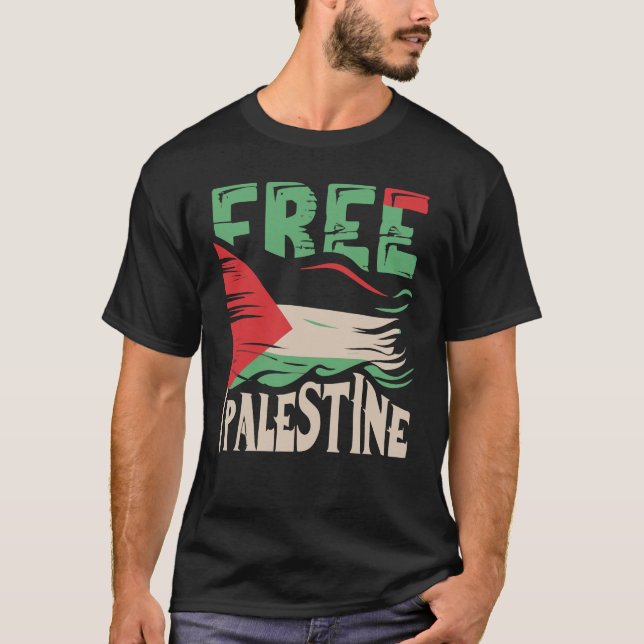 T-shirt Liberté Palestine Paix Palestine Gaza Jérusalem (Devant)