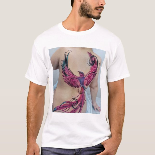 T-shirt "Liberté teintée de plumes" (Devant)