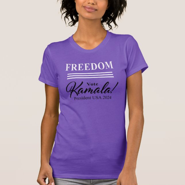 T-shirt LIBERTÉ vote Kamala Harris pour le président 2024 (Devant)