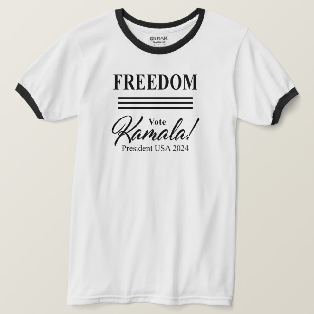 T-shirt LIBERTÉ vote Kamala Harris pour le président 2024  (Design devant)
