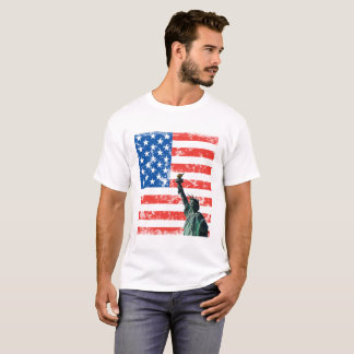 T-shirt Liberty avec étoiles et rayures arrière - 
