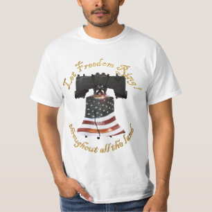 T-shirt Liberty Bell avec drapeau américain - Let Freedom