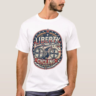 T-shirt Liberty Cyclisme Patriotique Patriotique Cyclisme