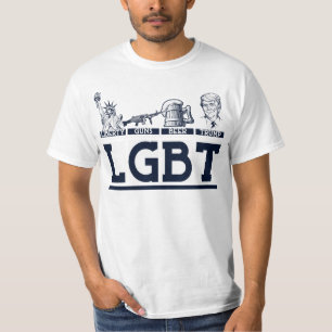 T-shirt Liberty Guns Beer Trump Parody LGBTCute Gift