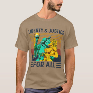 T-shirt Liberty Justice For All Lesbian Lgbt Pride