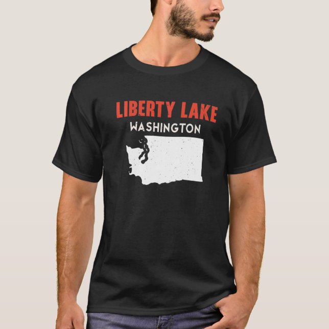 T-shirt Liberty Lake Washington USA State America Travel W (Devant)