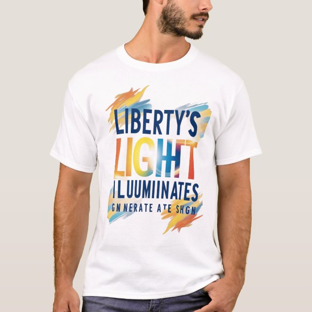 T-shirt Liberty’s Light Illuminates – Modern Inspiration  (Devant)