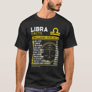 T-shirt Libra Faits merveilleux Zodiac Sign Libra Annivers