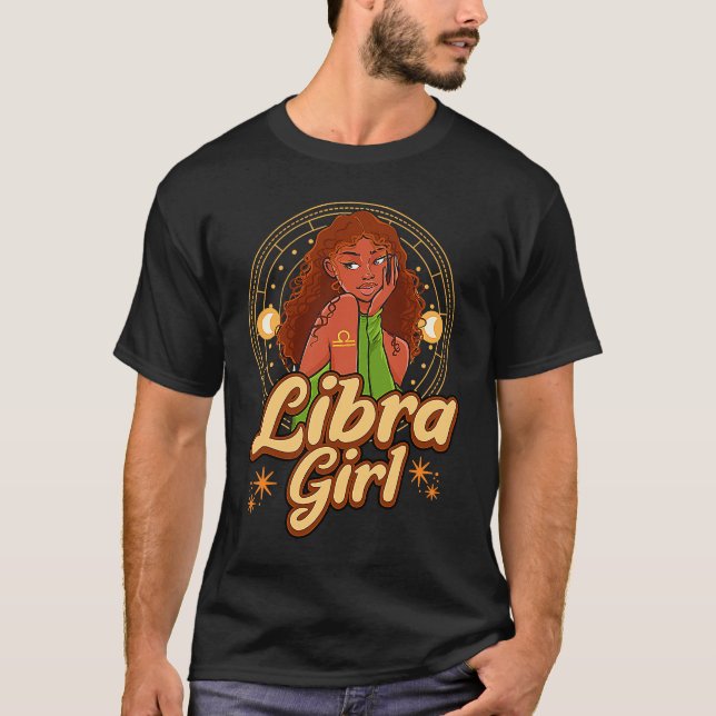 T-shirt Libra Girl Astrology Astrologer Zodiac Sign Horosc (Devant)