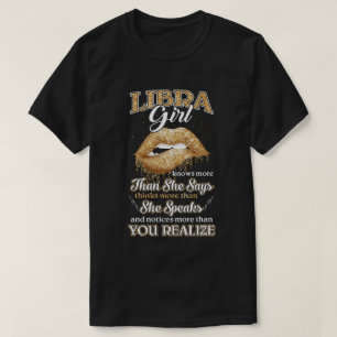 T-shirt Libra Girl En Sait Plus Qu'Elle Ne Dit Septembre O
