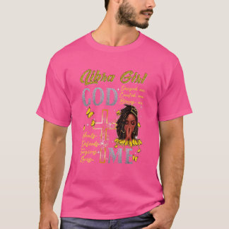 T-shirt Libra Girl God Me Blesses Black Girl Magic Afro Me