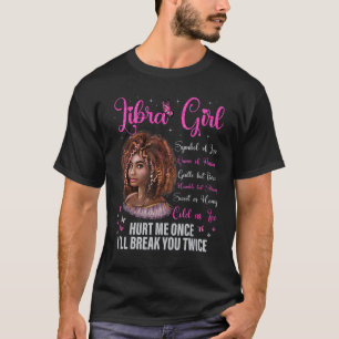 T-shirt Libra Girl Reine noire Zodiac Anniversaire Afro Na