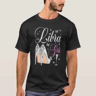 T-shirt Libra Girl Septembre Octobre Anniversaire Fête Zod