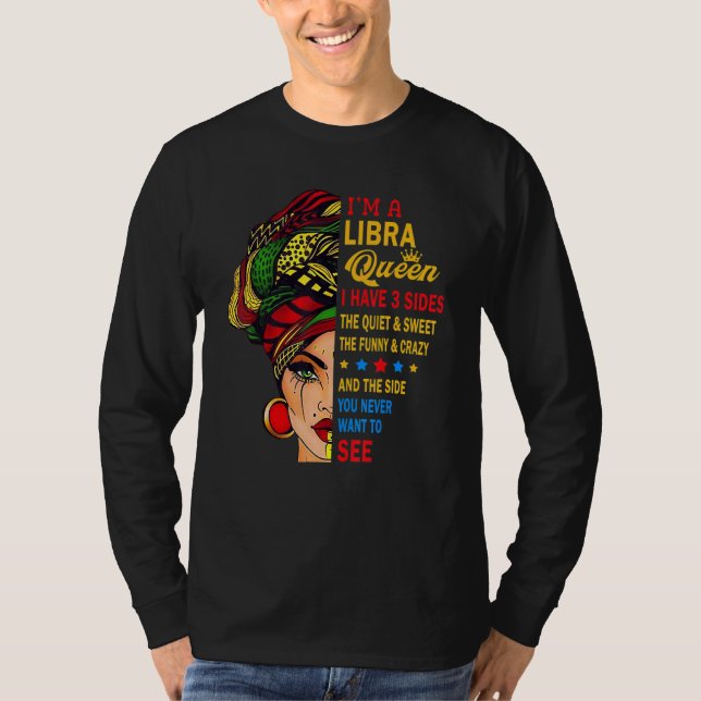 T-shirt Libra Queens Are Born In September 23 October 22 (Devant)