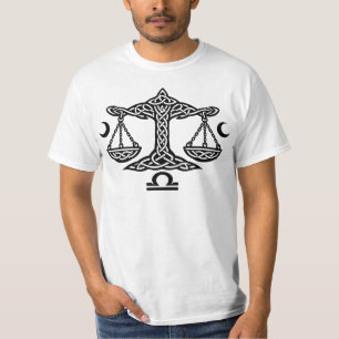 T-shirt Libra Sceau de la Lune Celtique   Encre BurnsInHel